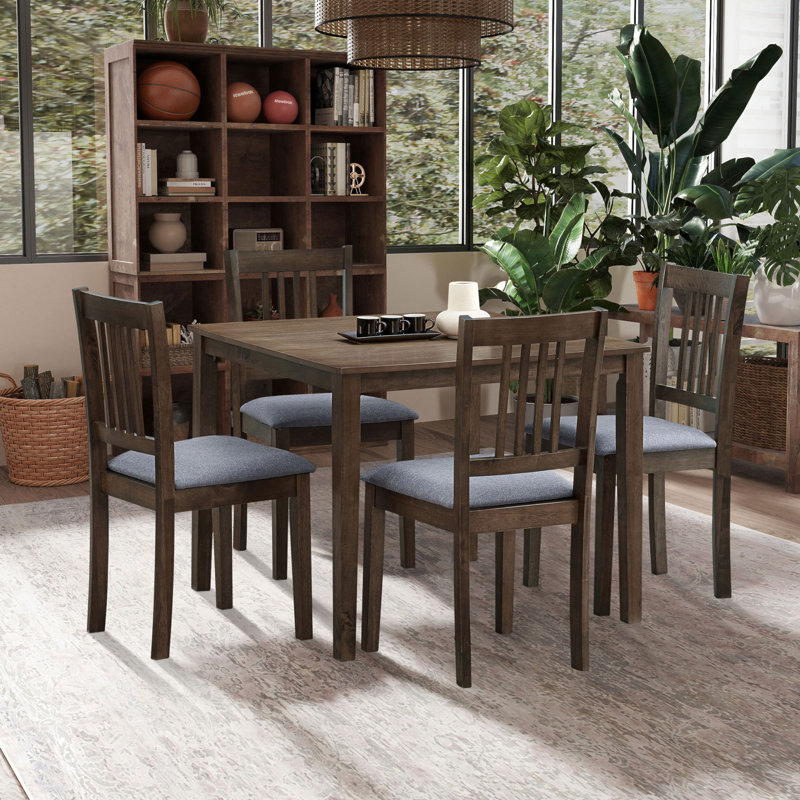 Dark brown modern dining table discount